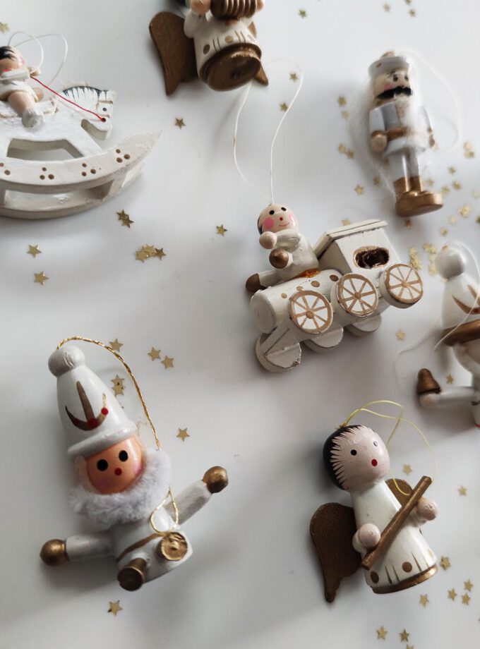 Wooden White Ornaments