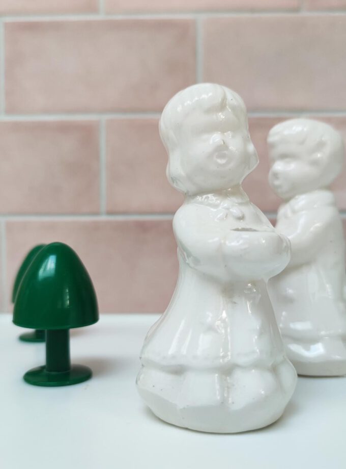 Christmas Boy Girl Candle Holders