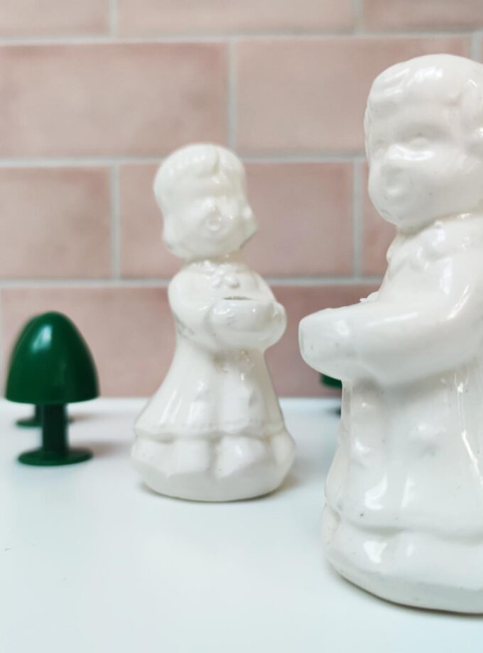 Christmas Boy Girl Candle Holders