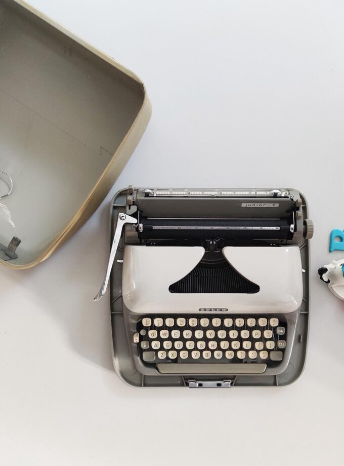 Vintage Adler Junior-E Twotone Typewriter