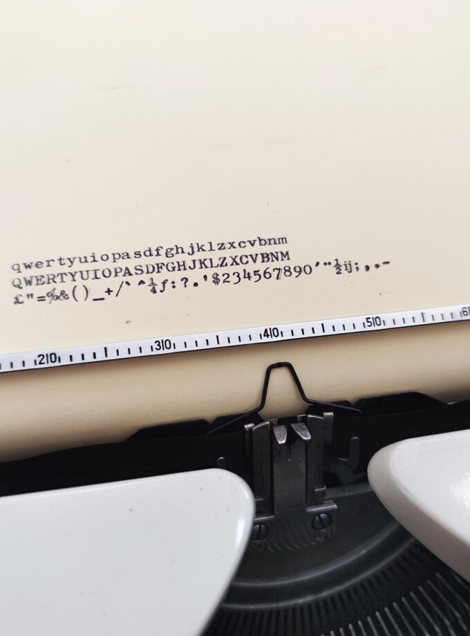 Vintage Adler Junior-E Twotone Typewriter