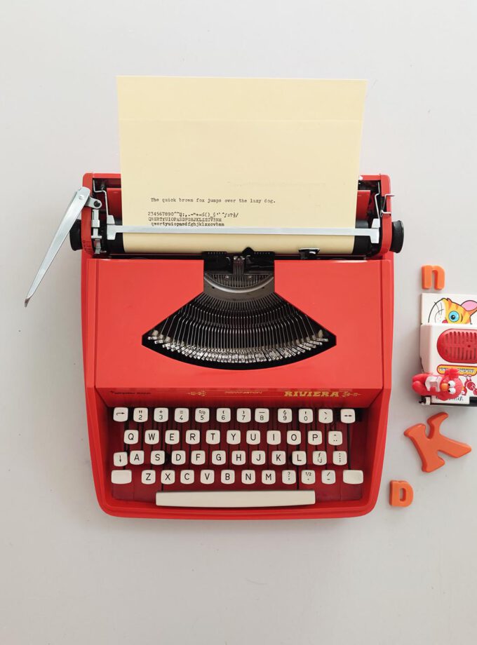 Remington Sperry Rand Riviera Orange Typewriter