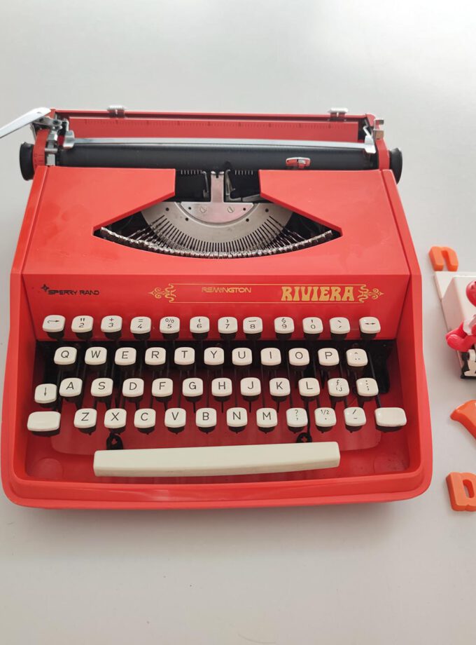 Remington Sperry Rand Riviera Orange Typewriter