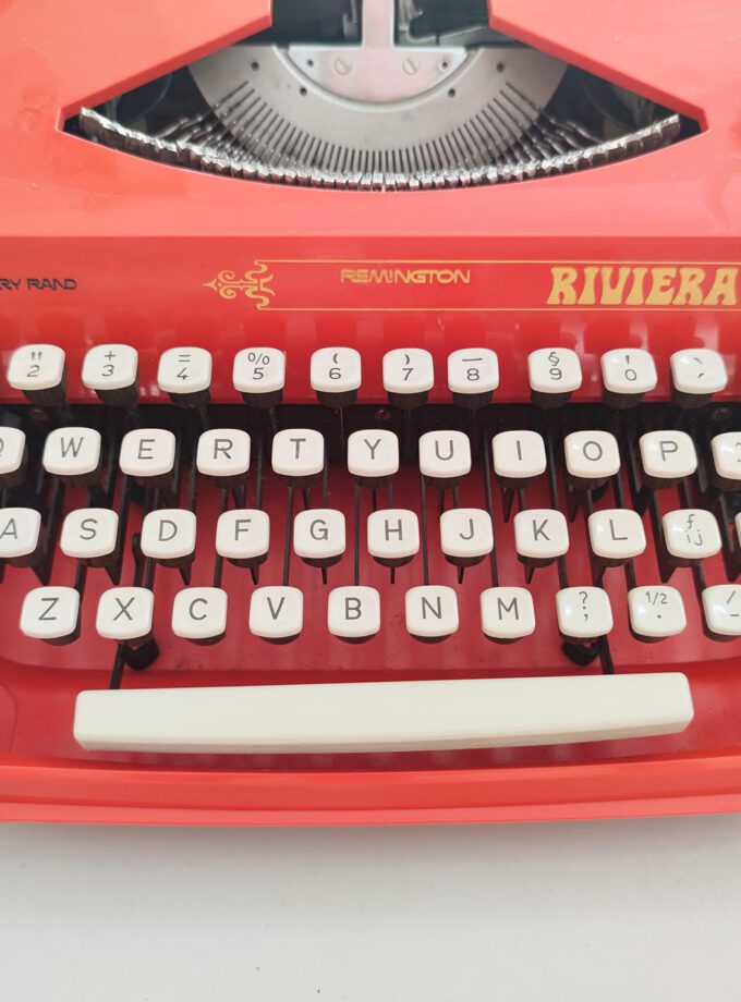 Remington Sperry Rand Riviera Orange Typewriter