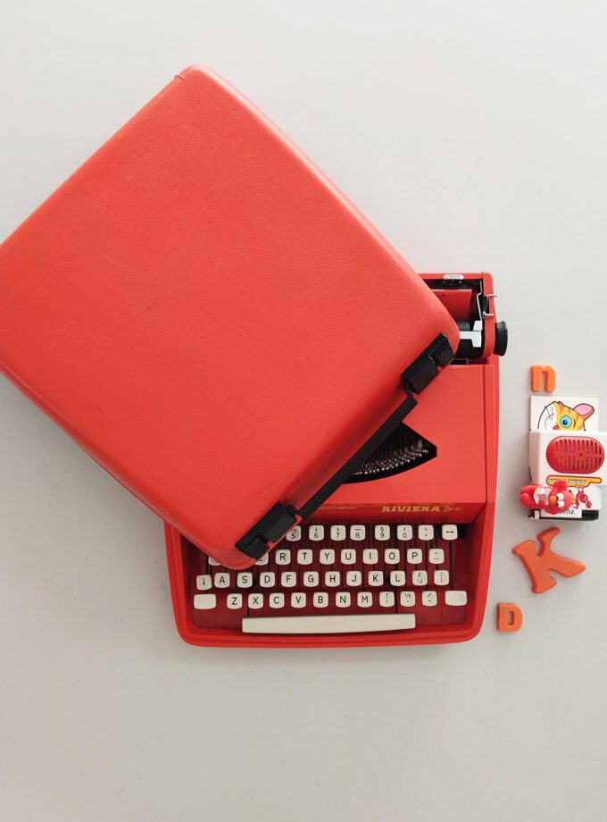 Remington Sperry Rand Riviera Orange Typewriter