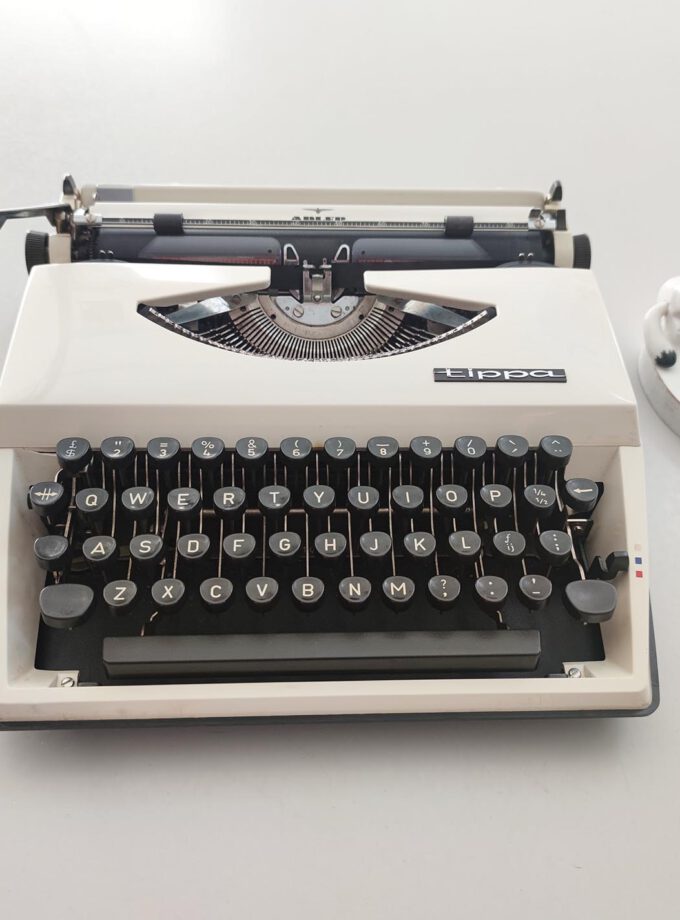 Vintage Tippa Adler Typewriter Off White Pica