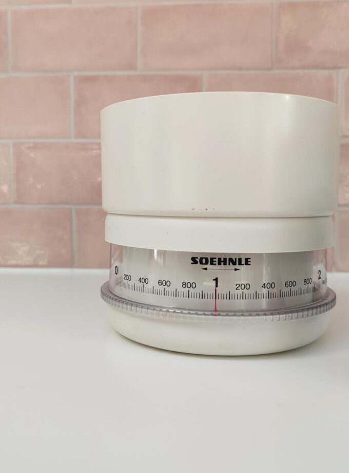 Vintage Kitchen Scale Soehnle Round White