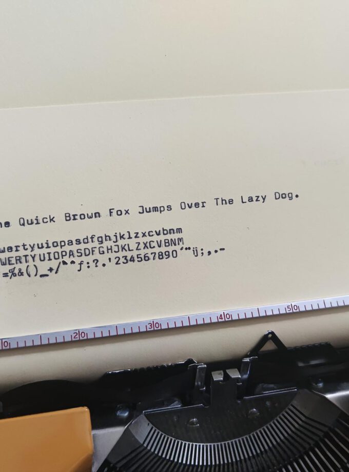 Vintage Orange Ocher Remington Sperry 10/50 Typewriter Cubic