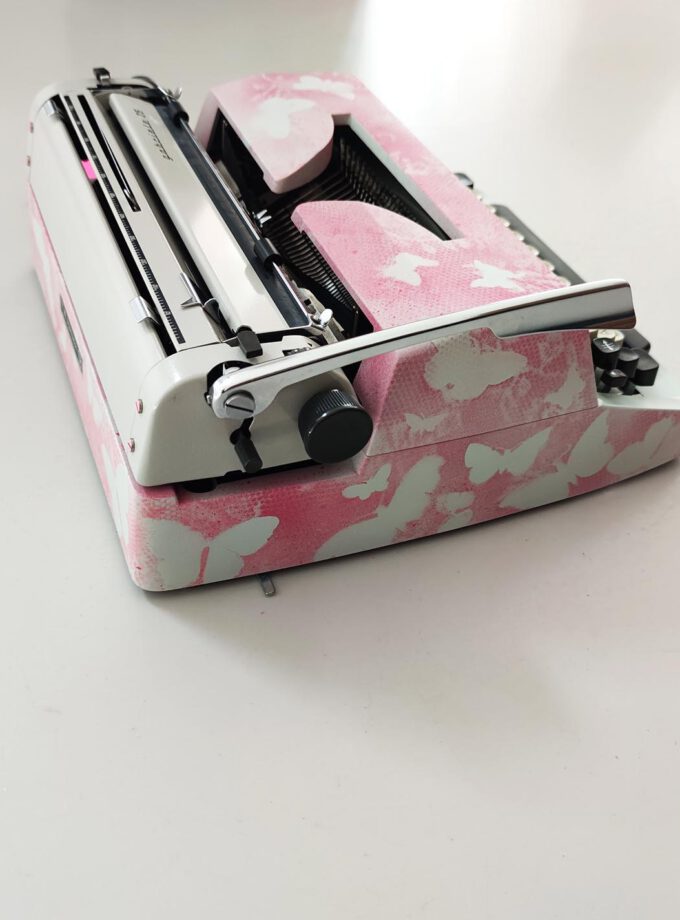 Vintage Typewriter Custom Made Triumph Gabriele 25 Lonneke Butterflies