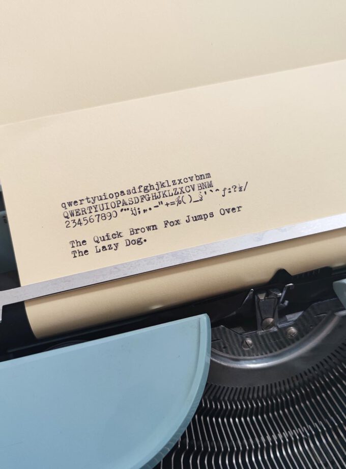 Remington Idool Pastel Baby Blue Typewriter