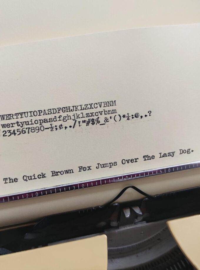 Vintage Sperry Ten Forty Remington Pastel Yellow Typewriter