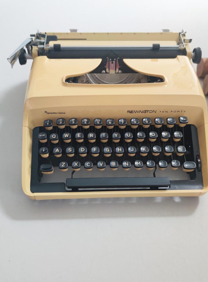 Vintage Sperry Ten Forty Remington Pastel Yellow Typewriter