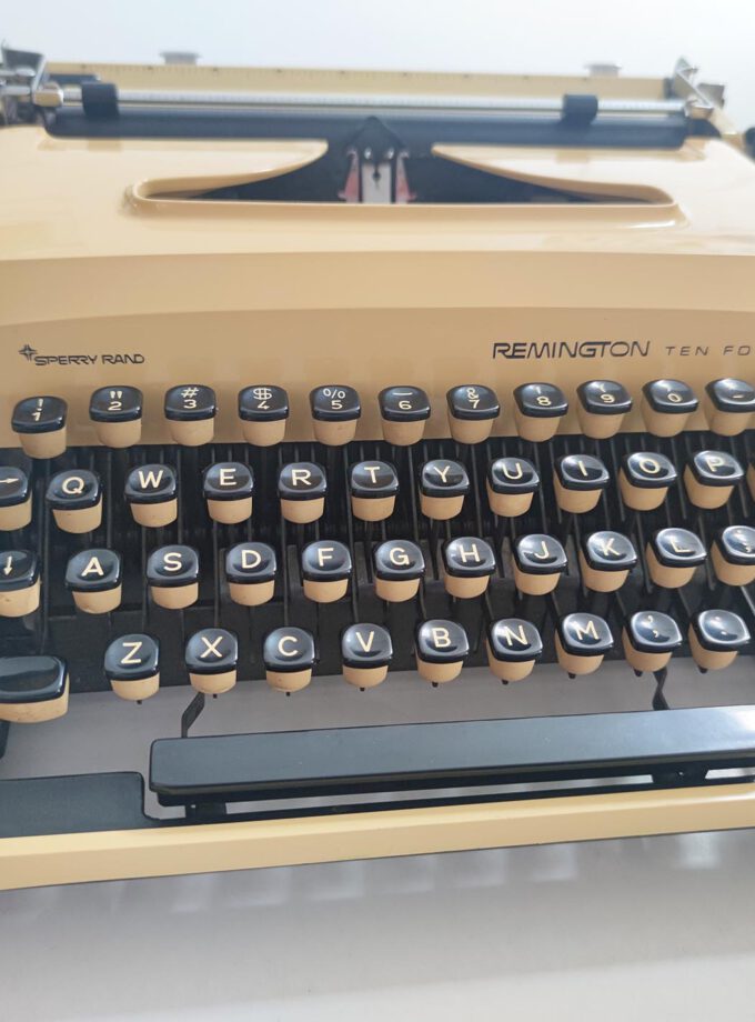 Vintage Sperry Ten Forty Remington Pastel Yellow Typewriter