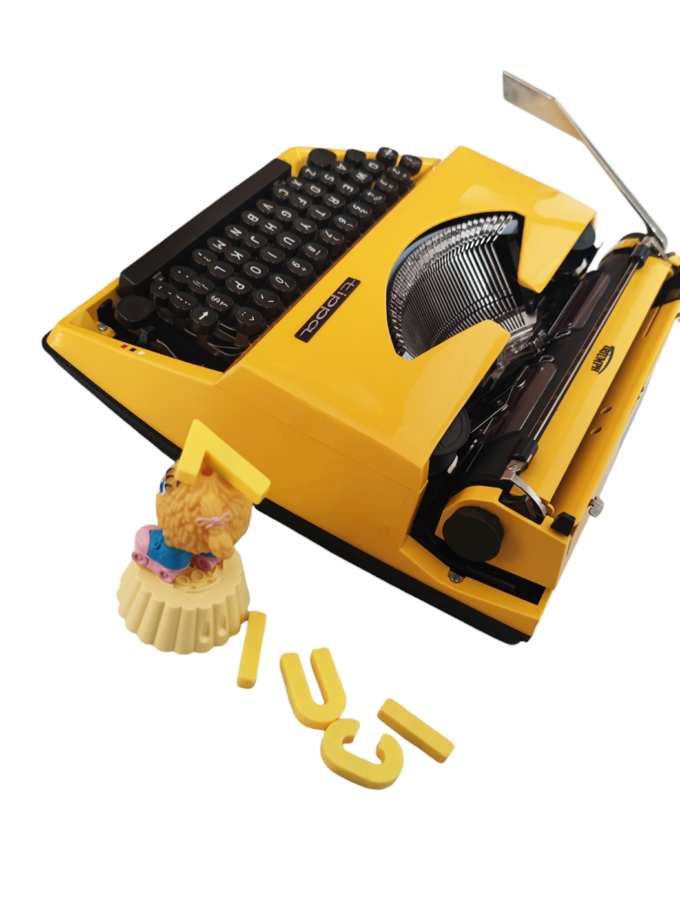 Vintage Tippa Triumph Typewriter Yellow