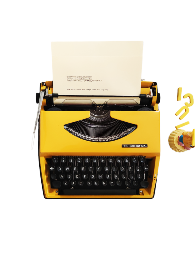 Vintage Tippa Triumph Typewriter Yellow