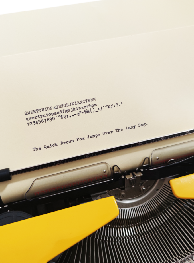 Vintage Tippa Triumph Typewriter Yellow