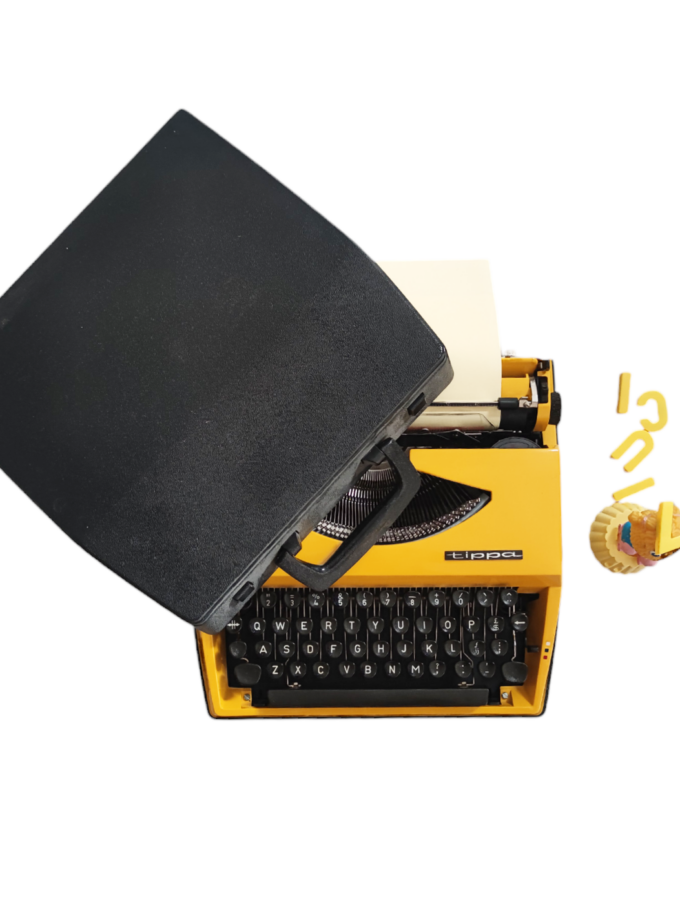 Vintage Tippa Triumph Typewriter Yellow