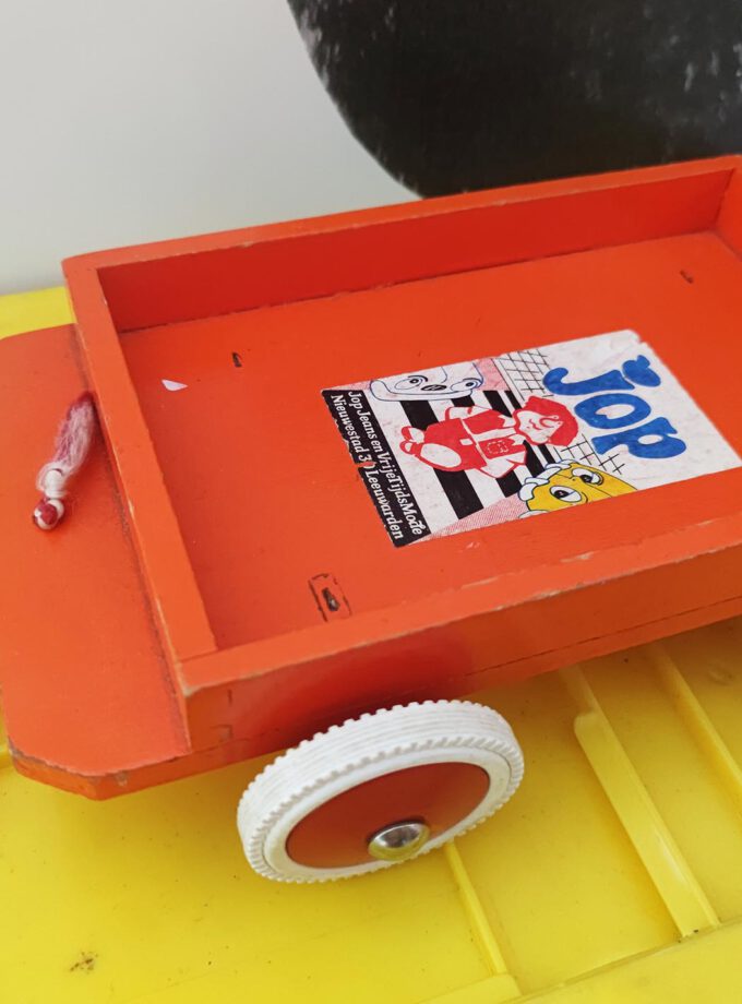 Vintage Wooden Small Tow Cart Top