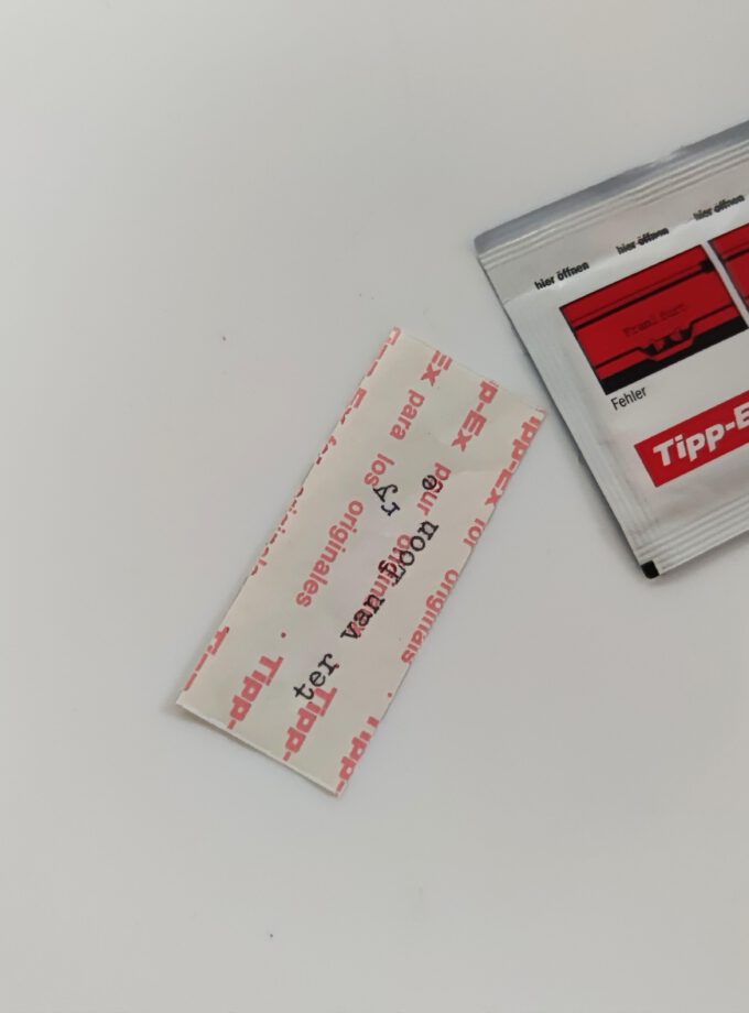 Typewriter Tipp-Ex Correction Paper