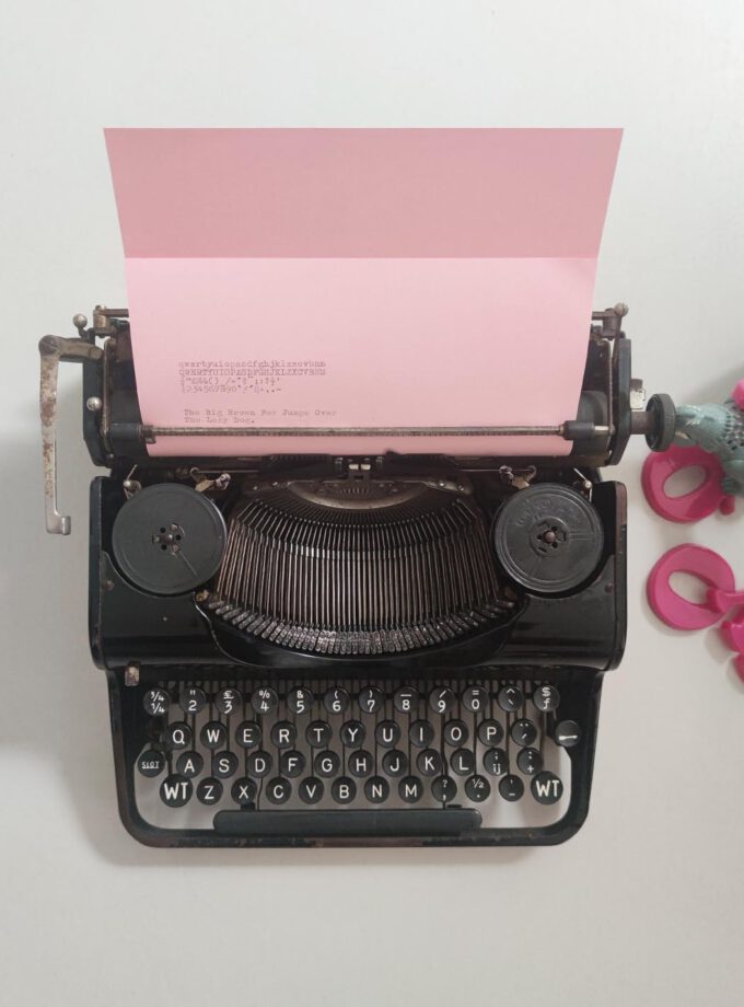 Vintage Old Black Olympia Simplex Typewriter Relived Condition