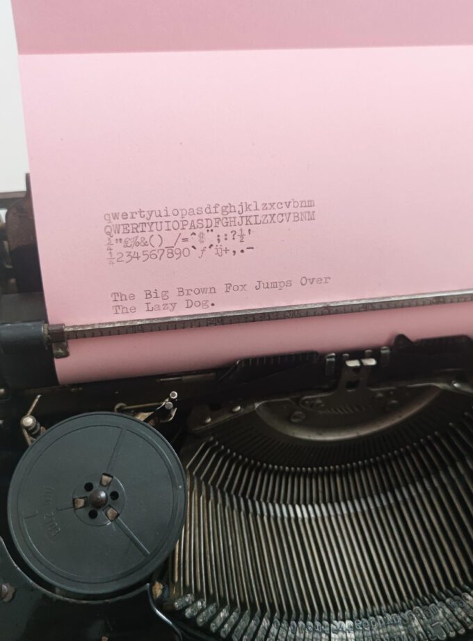 Vintage Old Black Olympia Simplex Typewriter Relived Condition