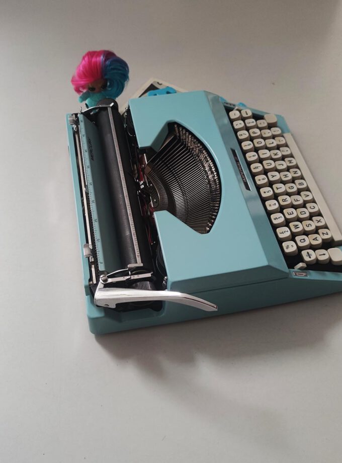 Vintage Baby Blue Imperial Typewriter