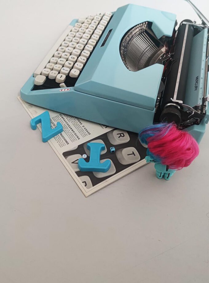 Vintage Baby Blue Imperial Typewriter