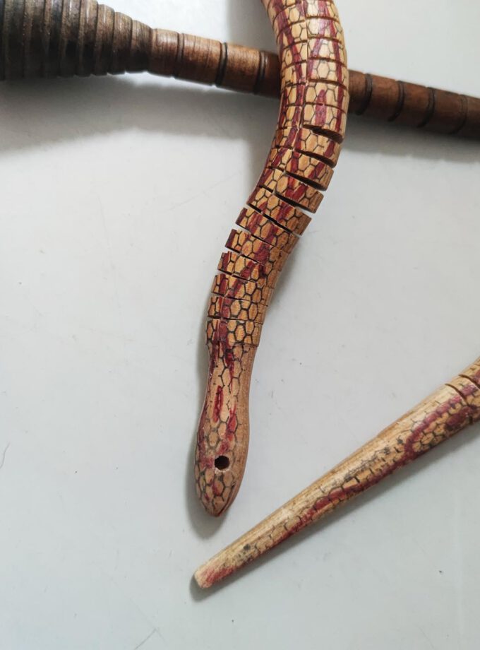 Vintage Wooden Snake