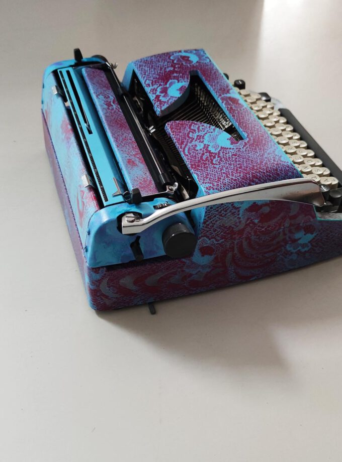 Vintage Typewriter Custom Made Scheidegger Typomatic TMS Alice in wonderland