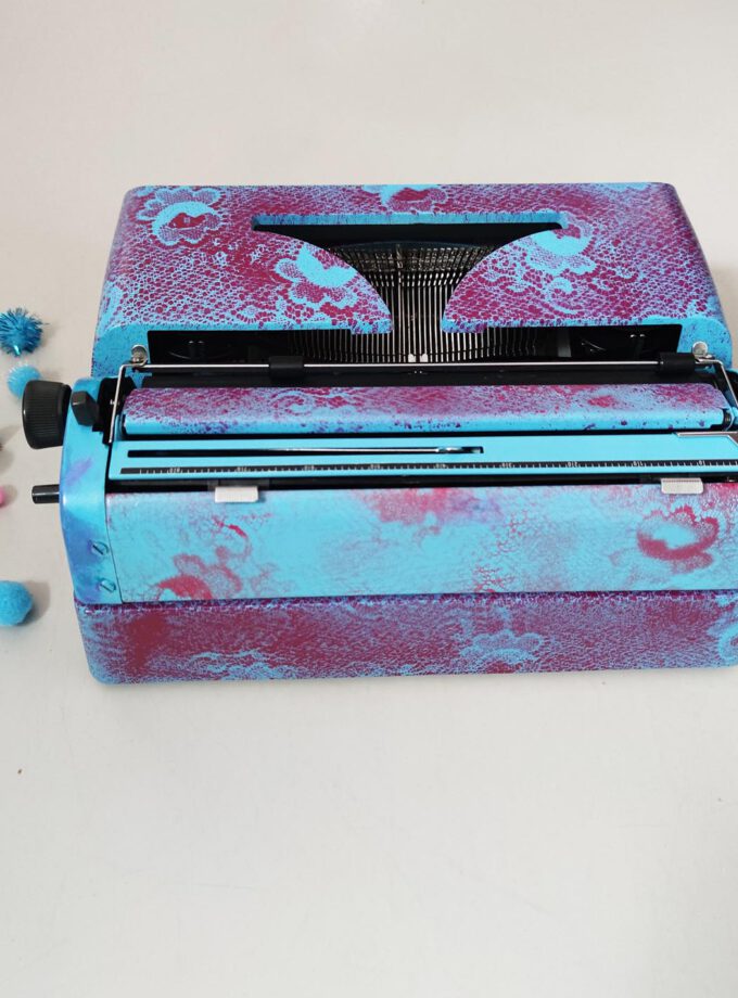 Vintage Typewriter Custom Made Scheidegger Typomatic TMS Alice in wonderland