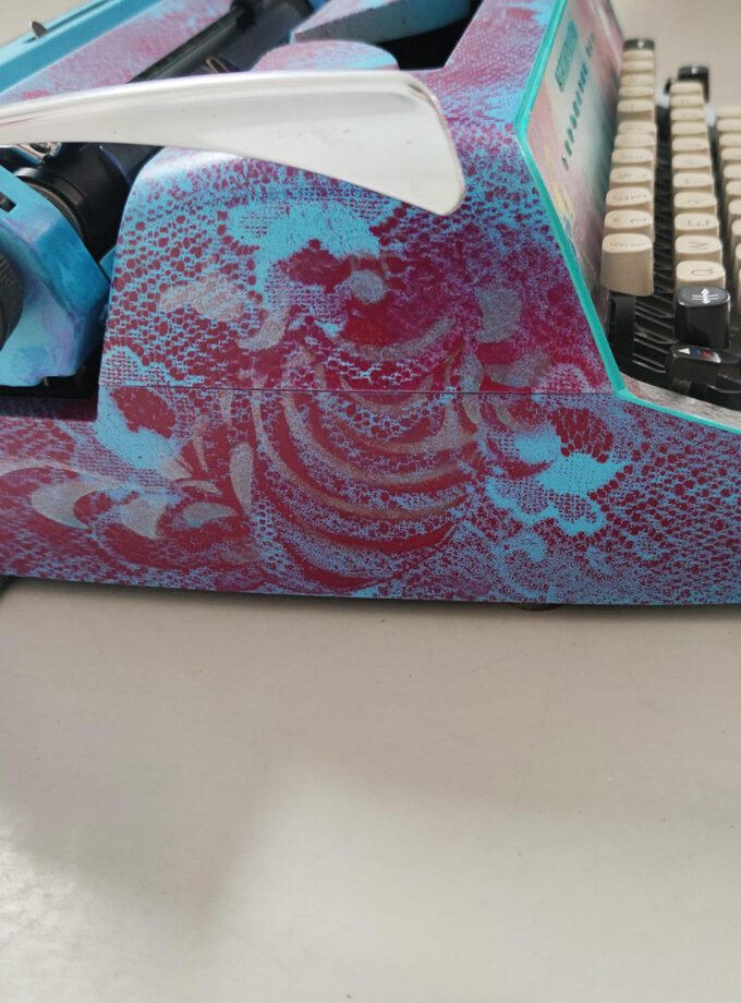 Vintage Typewriter Custom Made Scheidegger Typomatic TMS Alice in wonderland