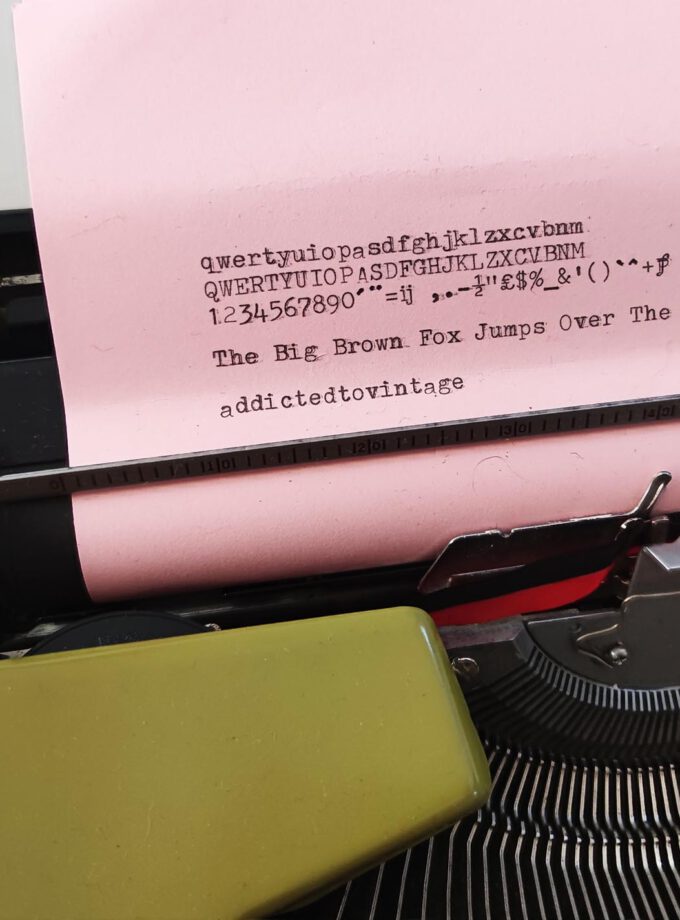 Vintage Brother Deluxe 220 Olive Typewriter