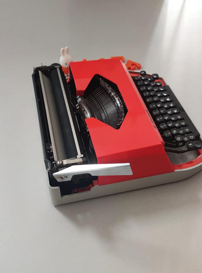 Vintage Rapide Orange Typewriter