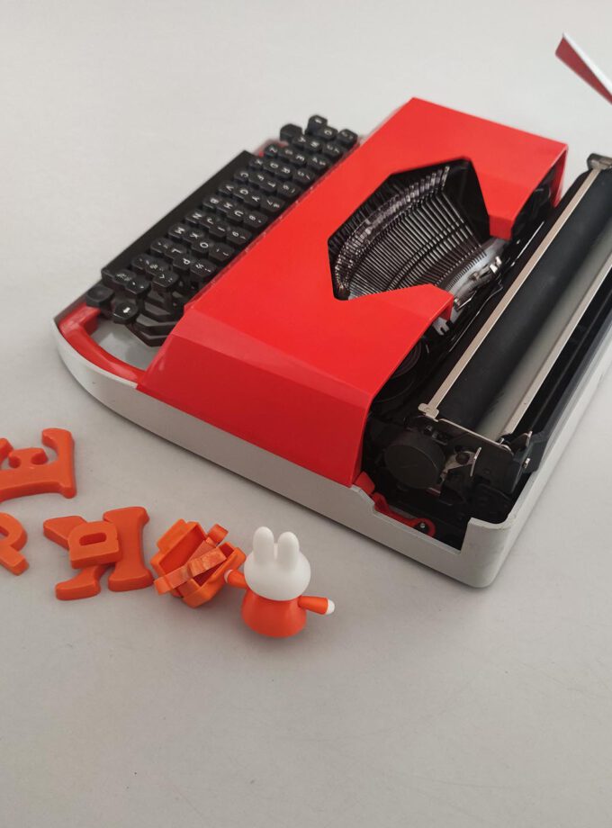 Vintage Rapide Orange Typewriter