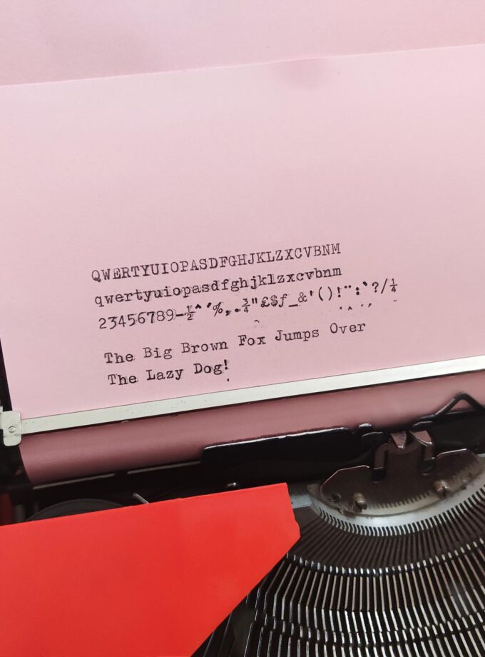 Vintage Rapide Orange Typewriter