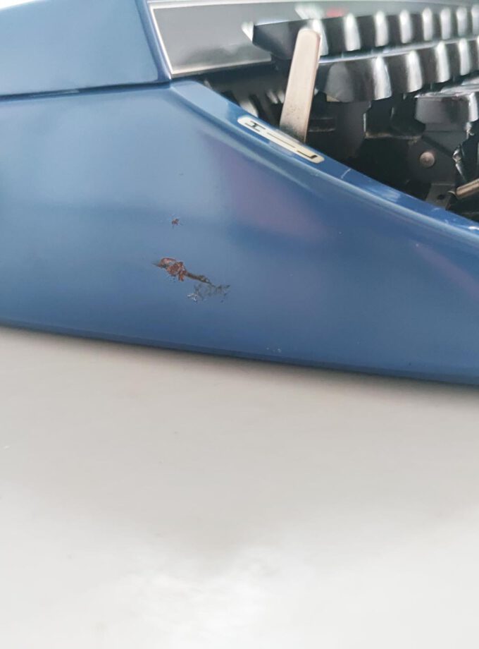 Vintage Vendex 750 Denim Blue Typewriter Cubic