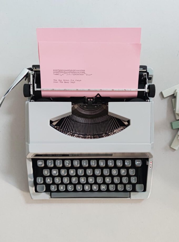 Vintage Silver-Reed 100 Grey Typewriter