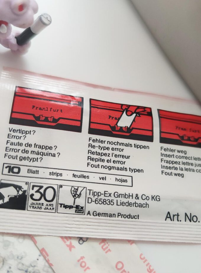 Typewriter Tipp-Ex Correction Paper II
