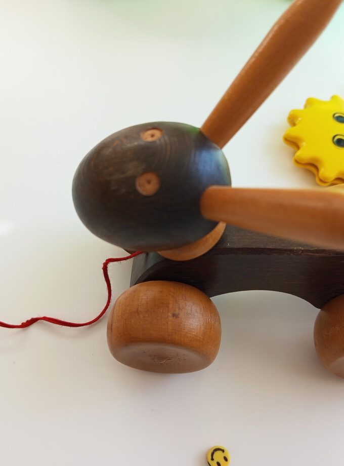 Pully Wooden Bunny