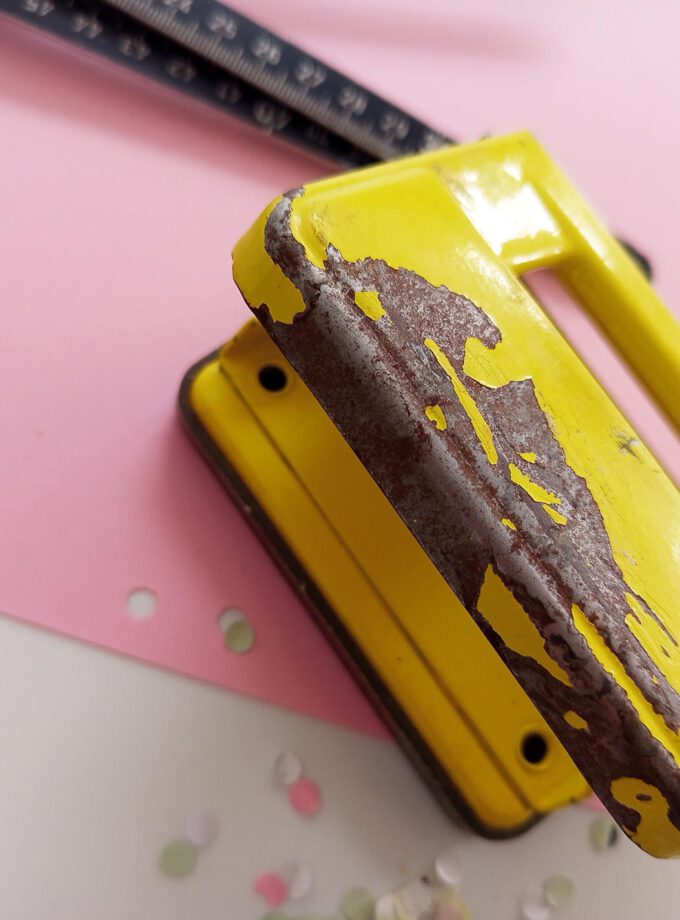 Vintage Bold Yellow Leitz Perforator