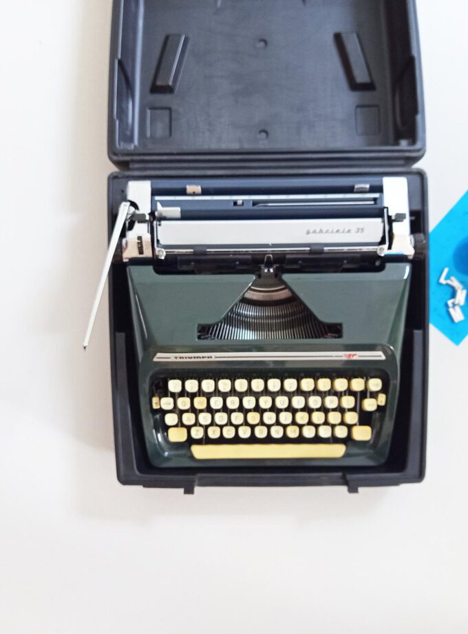 Vintage Bluish Triumph Gabriele 35 Typewriter