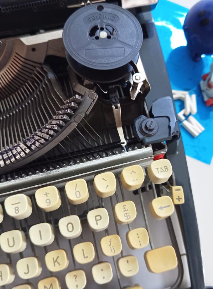 Vintage Bluish Triumph Gabriele 35 Typewriter