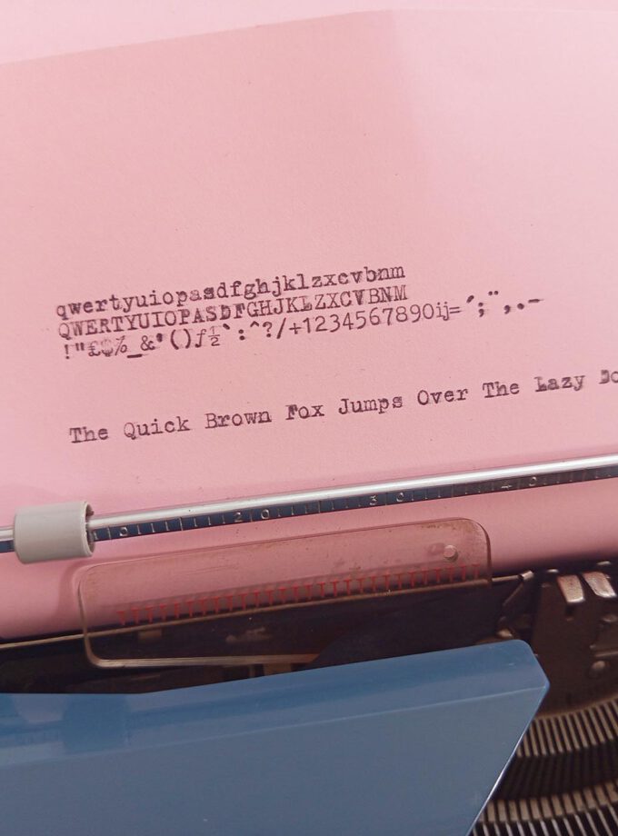 Vintage Erika Grey / Blue Typewriter