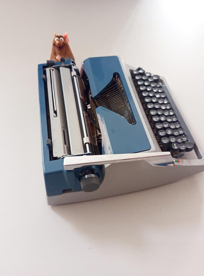 Vintage Erika Grey / Blue Typewriter