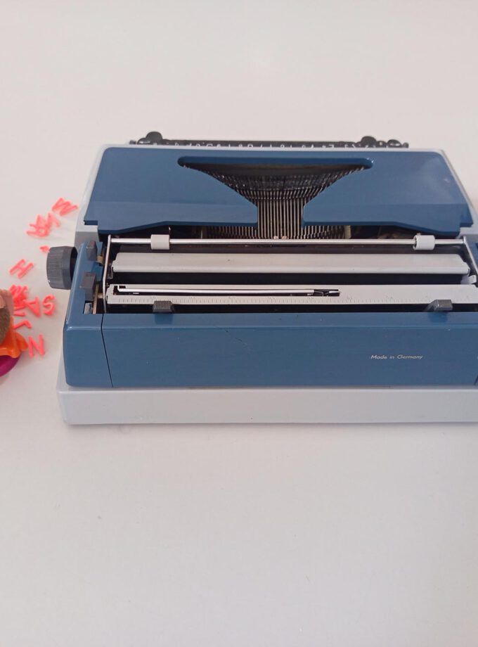 Vintage Erika Grey / Blue Typewriter