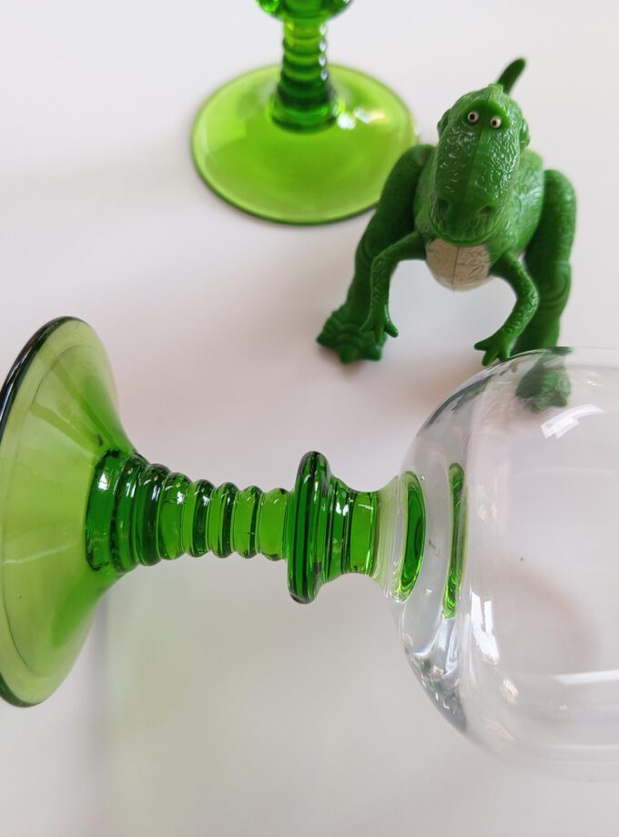 Art Deco Wine Vintage Bright Green