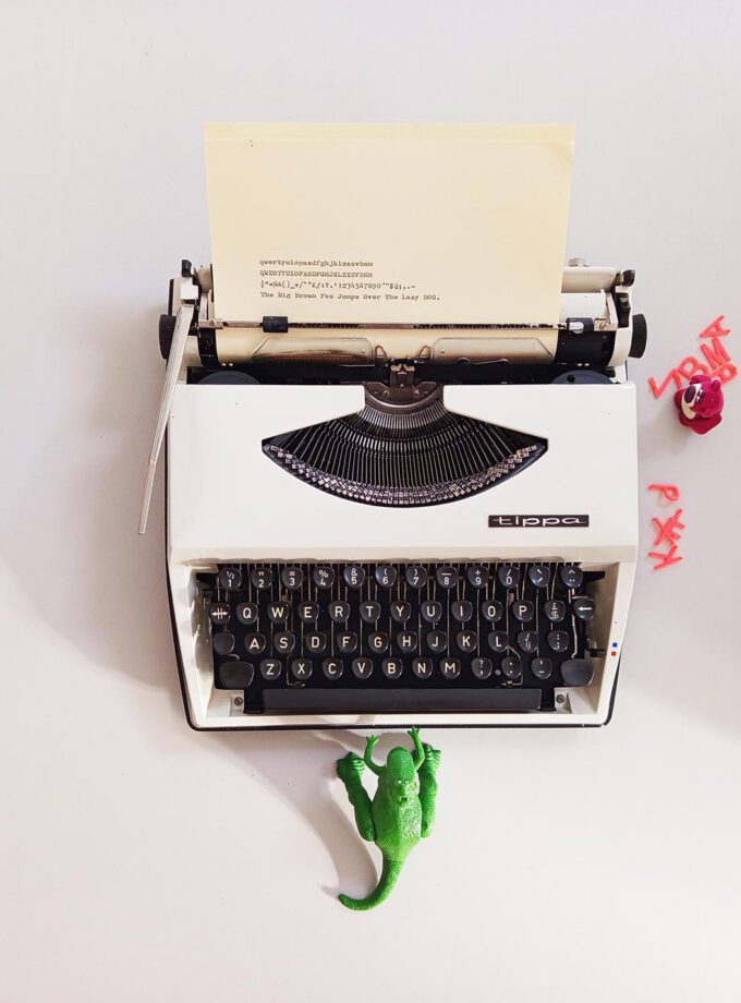 Vintage Tippa Adler Typewriter Off White Pica