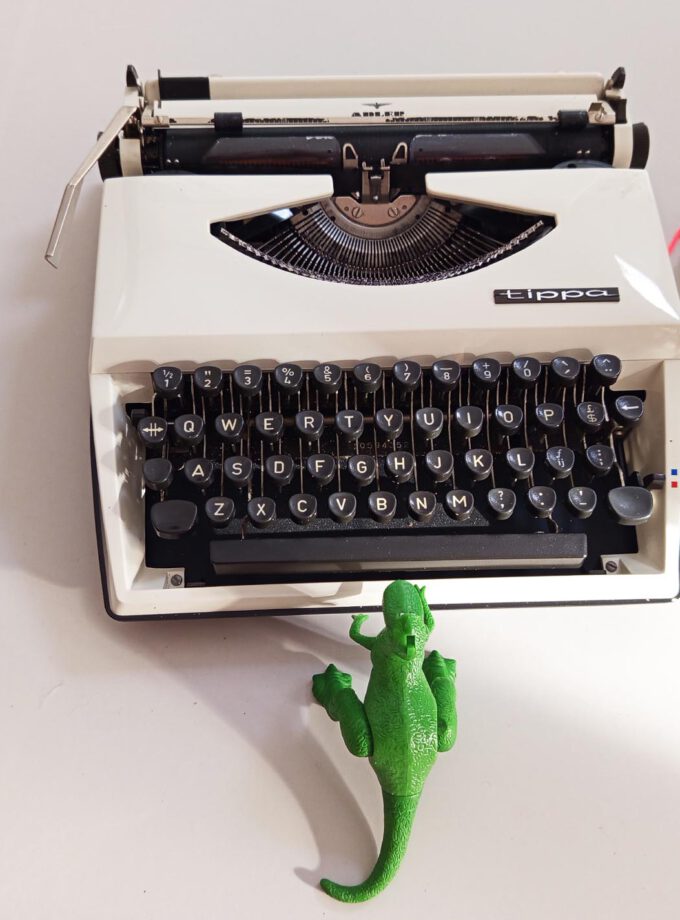Vintage Tippa Adler Typewriter Off White Pica