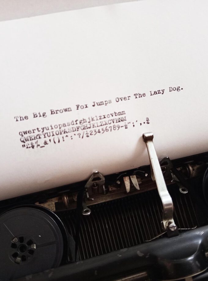 Vintage Old Black Underwood no.5 Typewriter