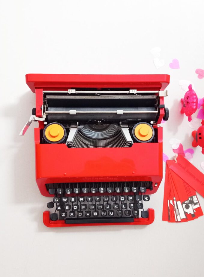 Vintage Original Olivetti Red Valentine